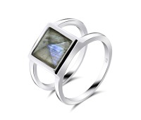 Labradorite Silver Rings NSR-2340-LB